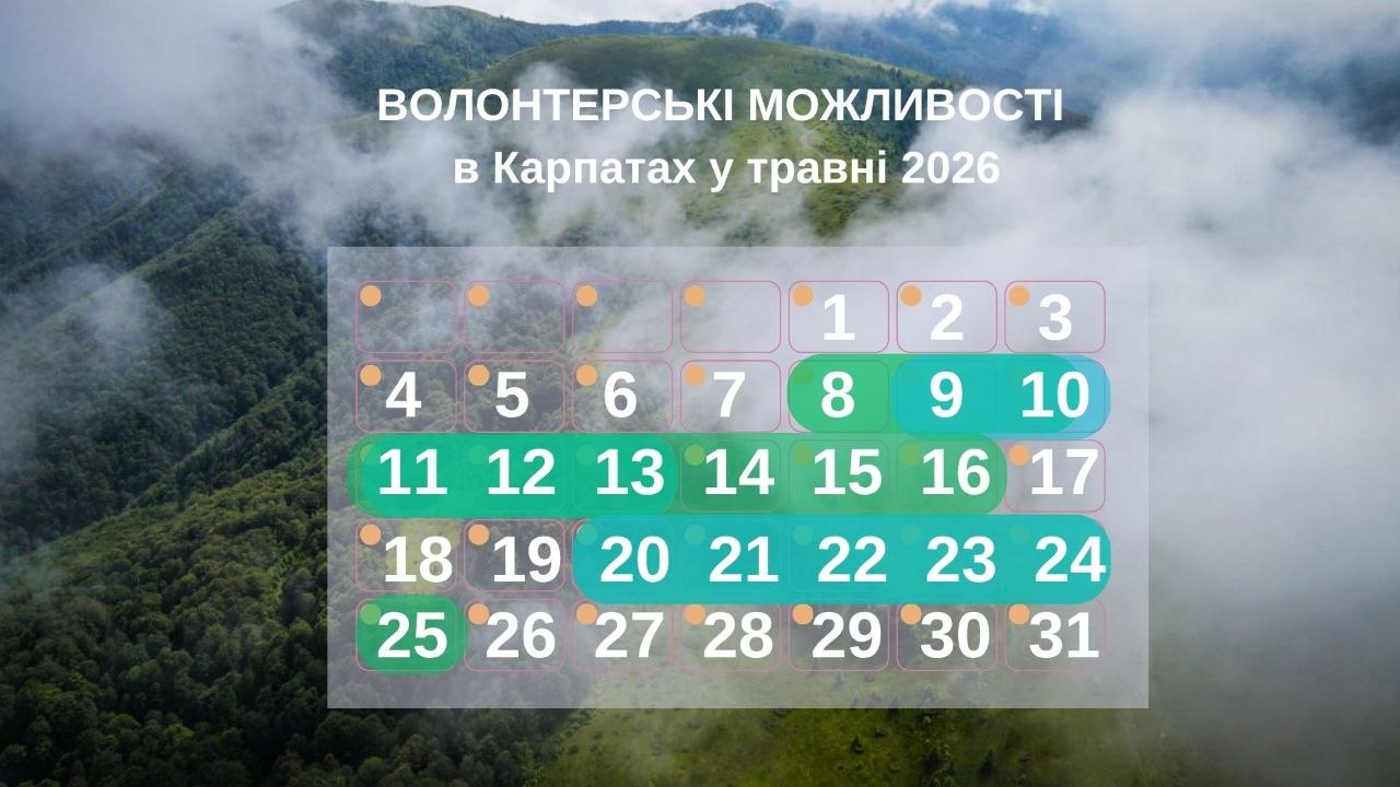 Волонтерські можливості в Карпатах у травні